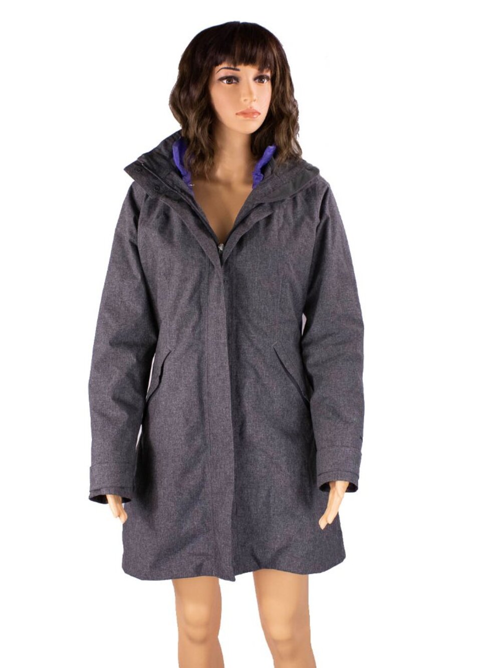Patagonia Vosque 3-in-1 Parka Gray Purple Liner Women's S Preloved EUC